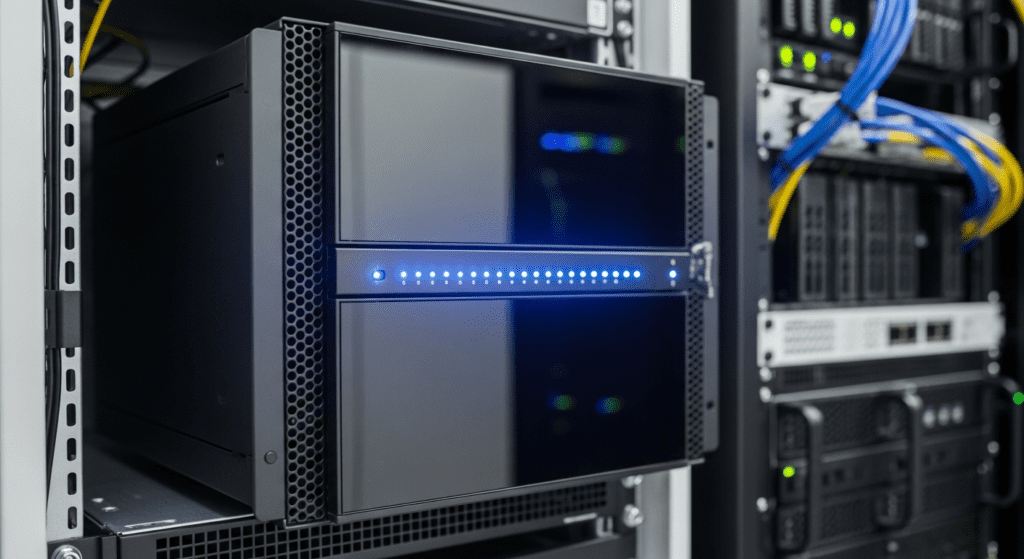 Enterprise all-flash storage array in a data center rack